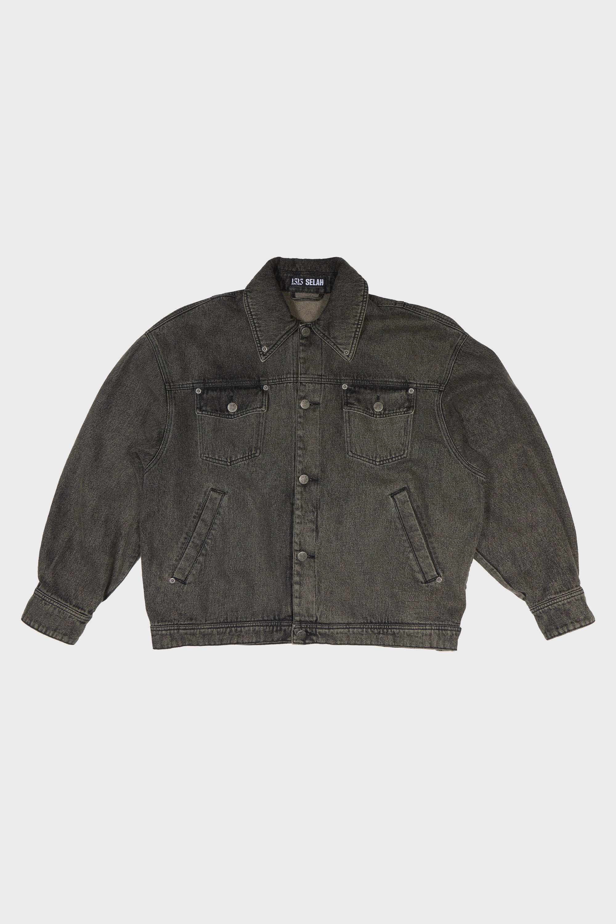deres☆ Chelsey coat-like jacket ダークグレー SANTIAGO DENIM JACKET – 1313 Selah