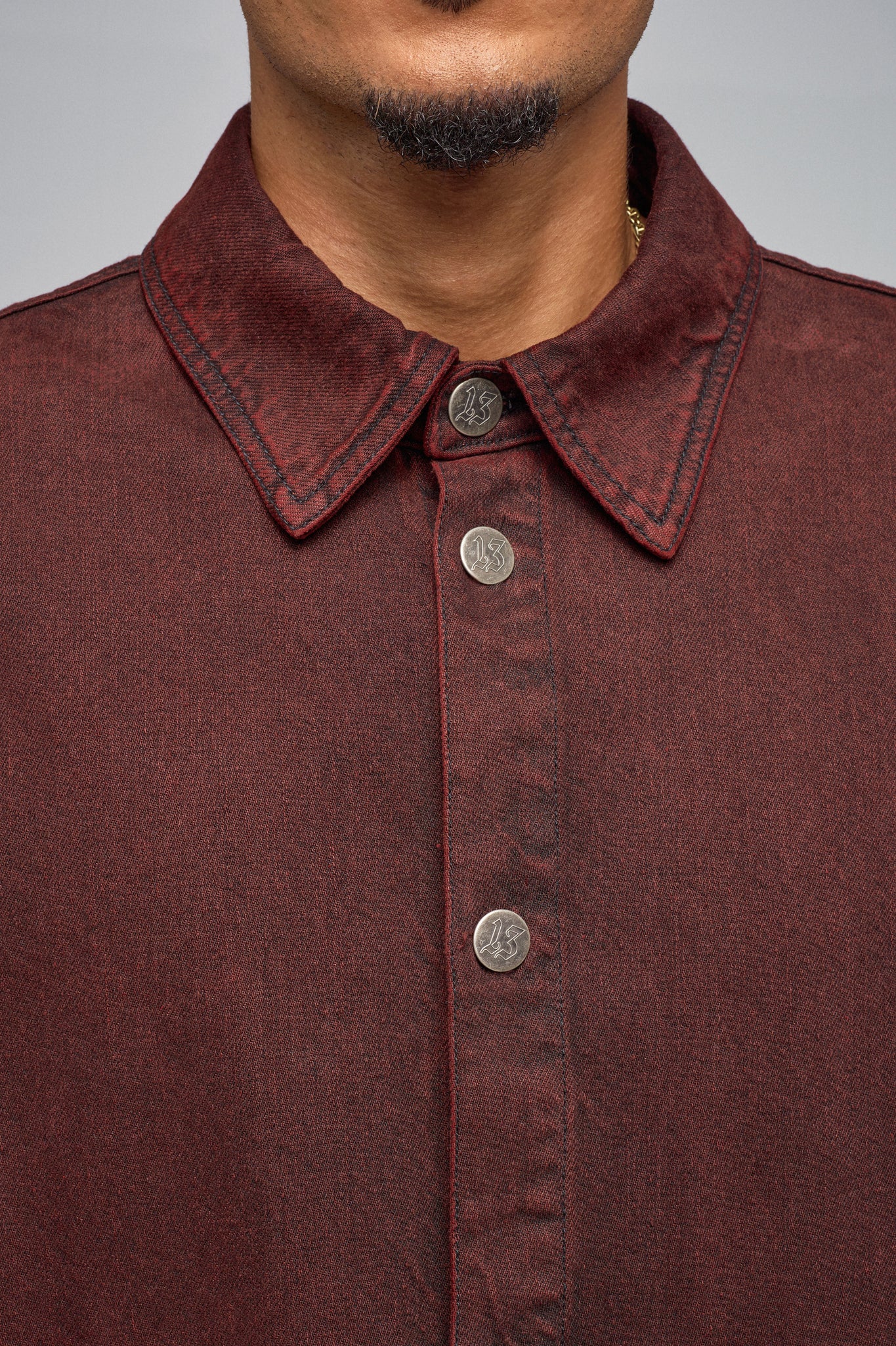 DENIM OVERSHIRT RED