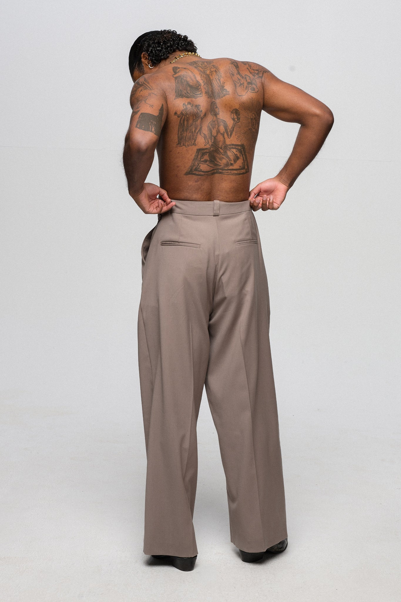 SUIT PANT TAUPE