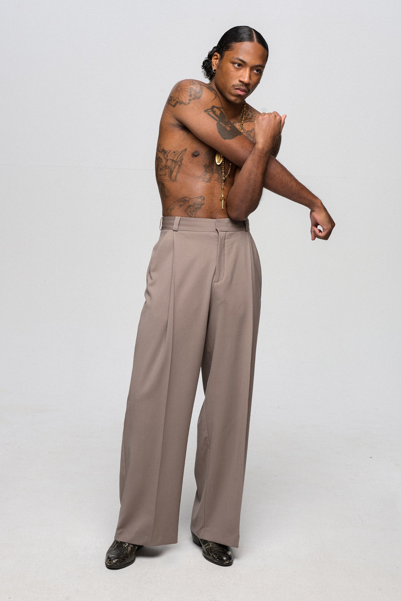 SUIT PANT TAUPE