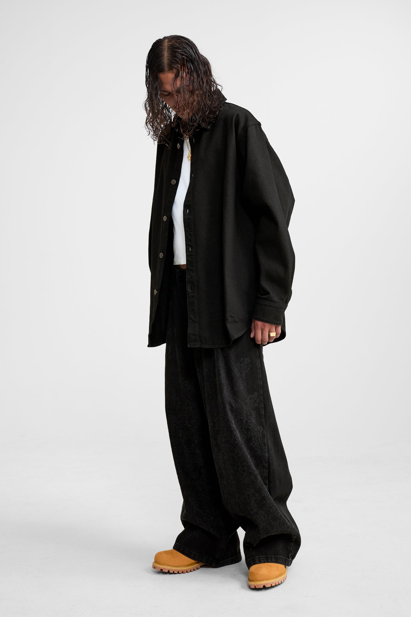 DENIM OVERSHIRT BLACK
