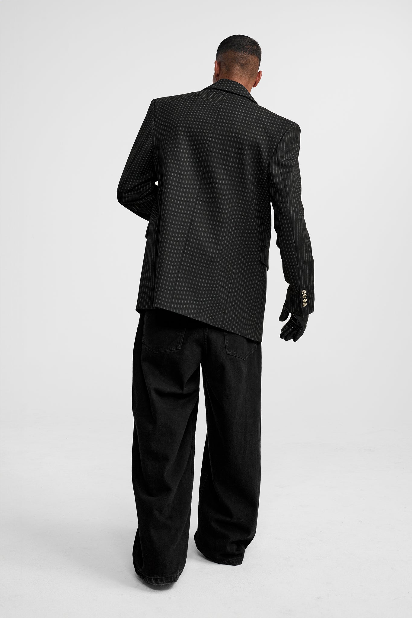 OCTAVIO PINSTRIPE DOUBLE BREAST BLAZER