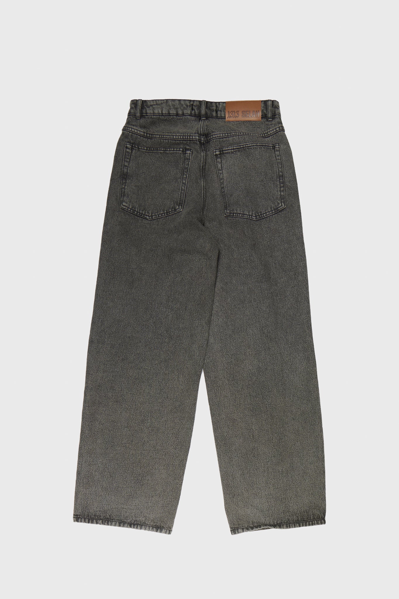 DIAMANTE DENIM PANTS GREY