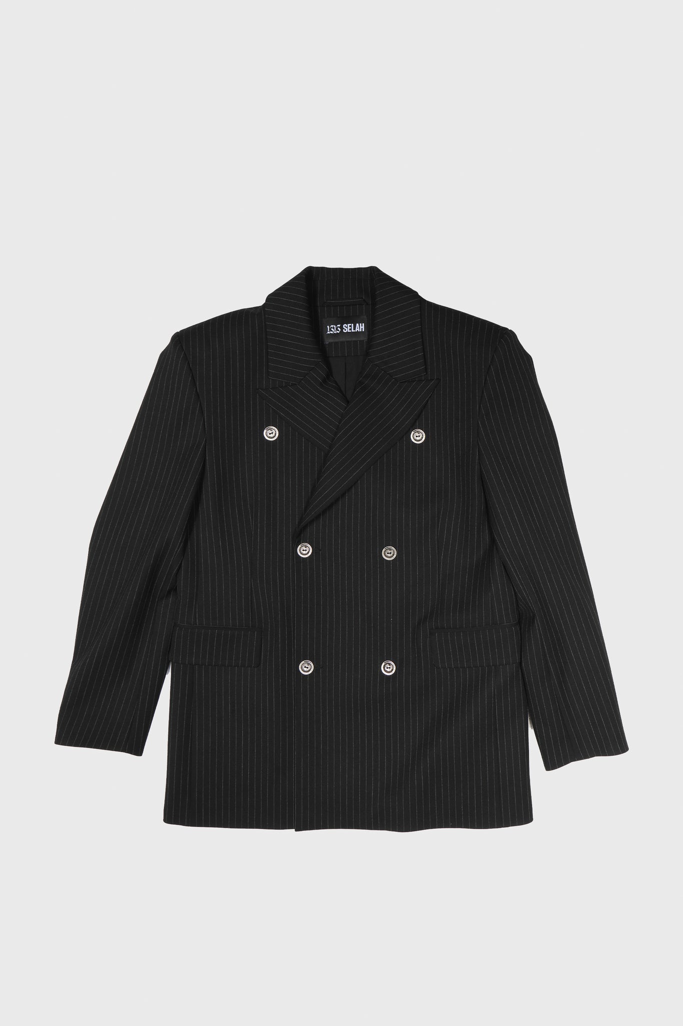 OCTAVIO PINSTRIPE DOUBLE BREAST BLAZER