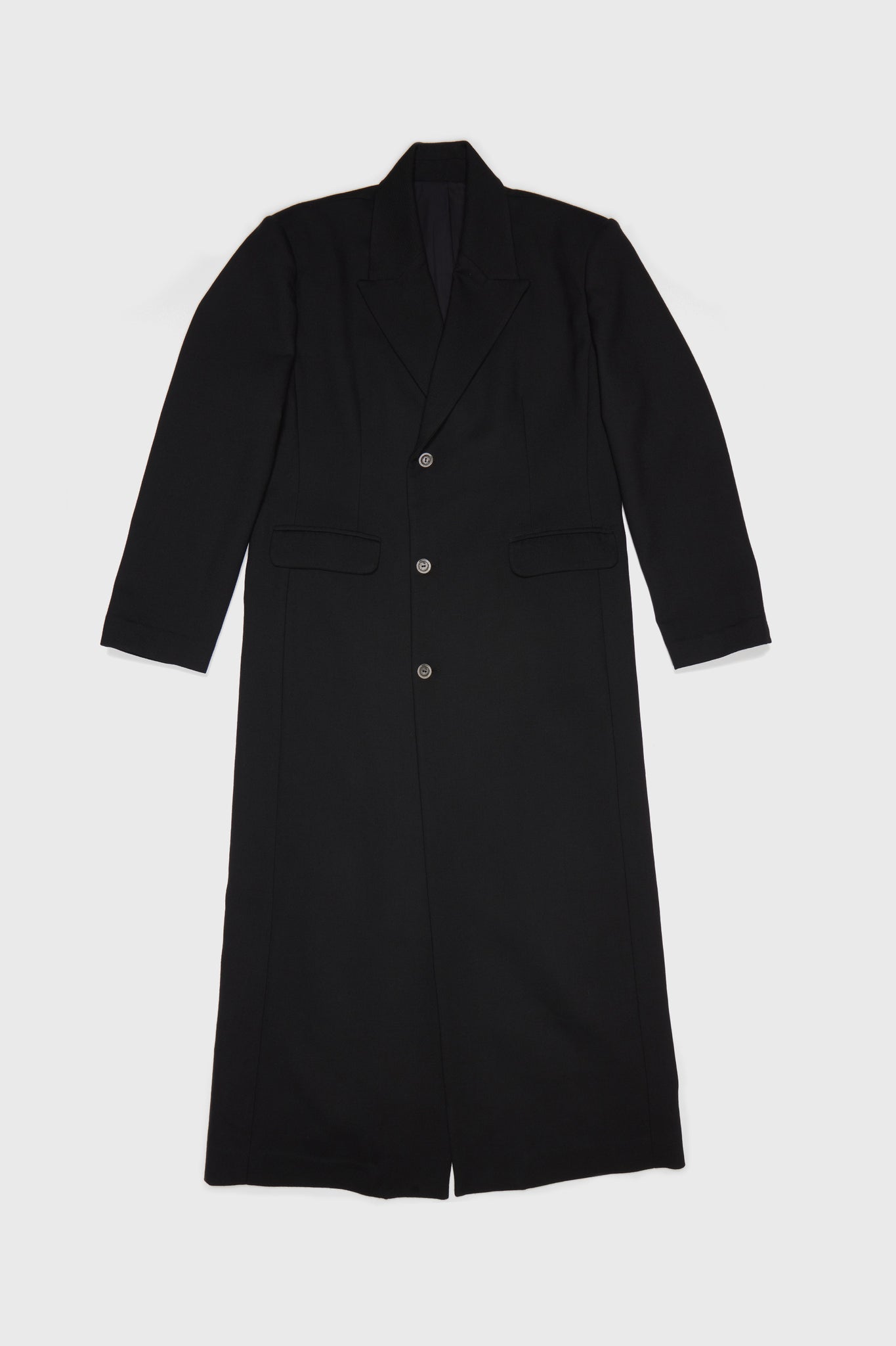 DOUBLE BREST LONG COAT BLACK