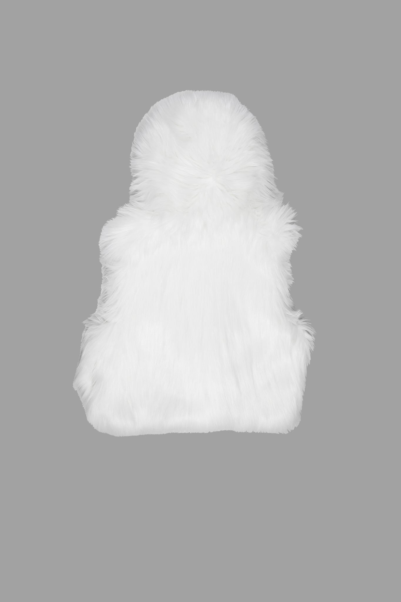 HOODED FUR VEST WHITE (Made to Order)