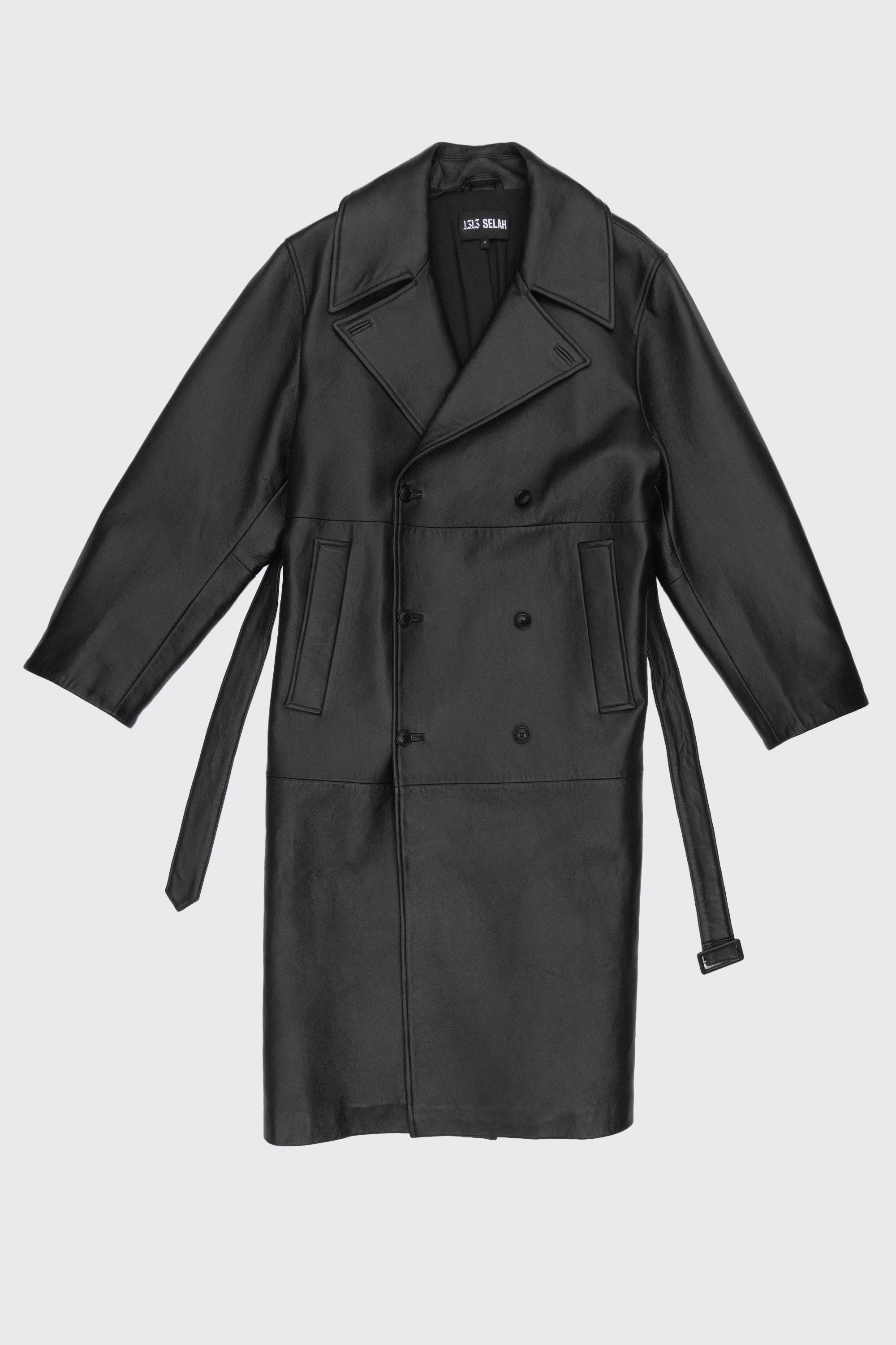 LEATHER COAT BLACK – 1313 Selah