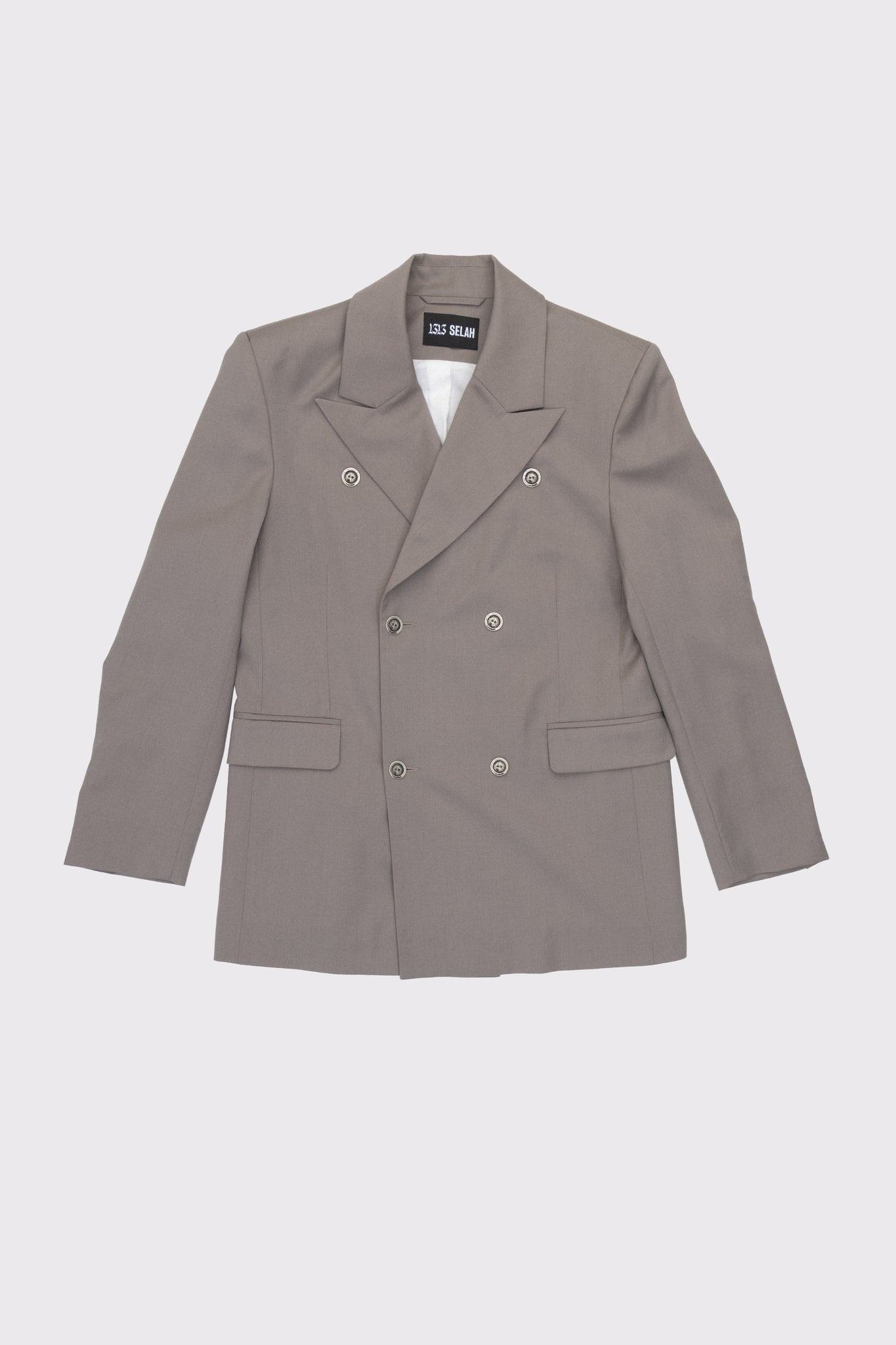 DOUBLE BREAST WOOL BLAZER TAUPE