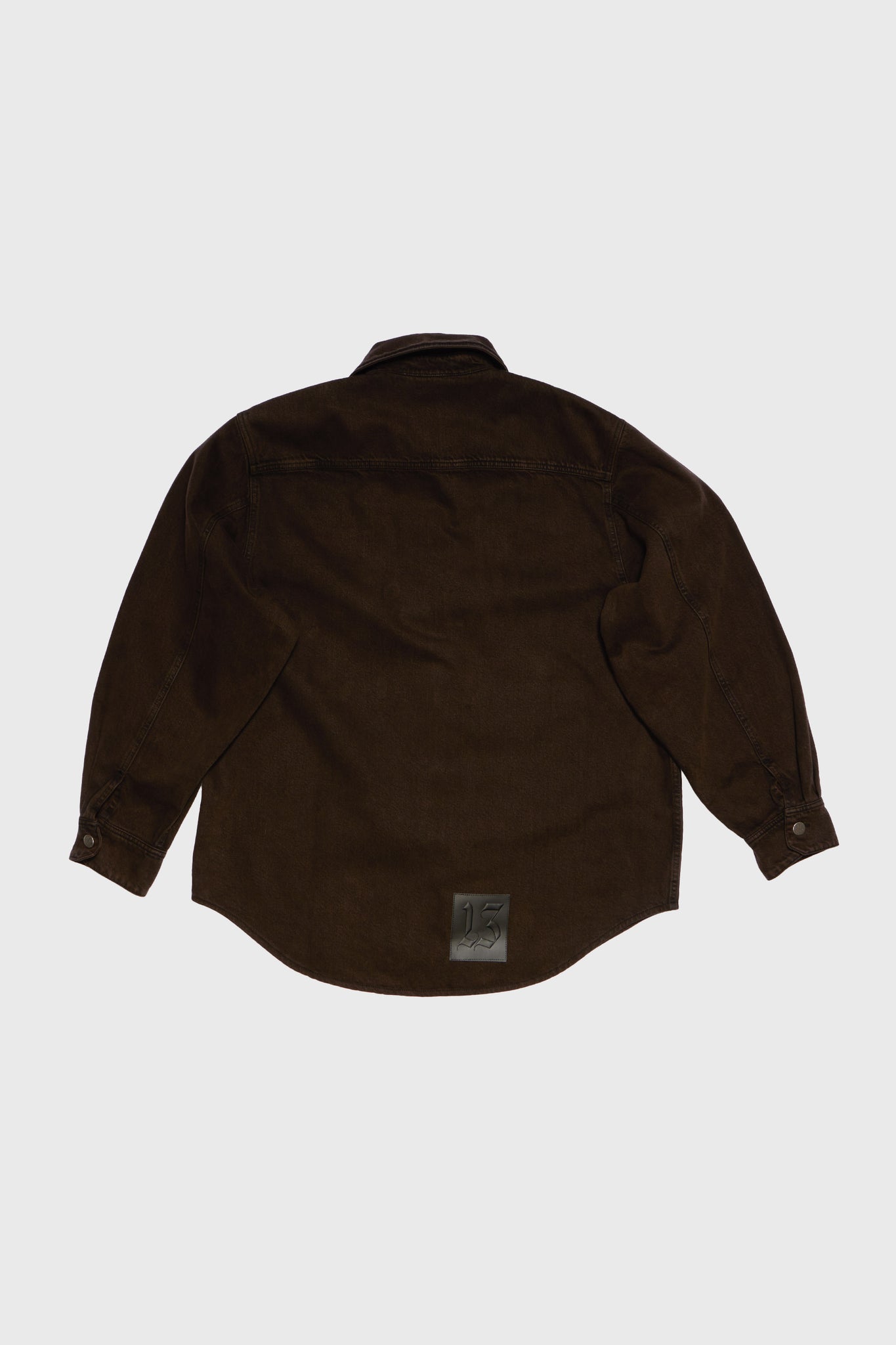 DENIM OVERSHIRT BROWN (RE-DYE)