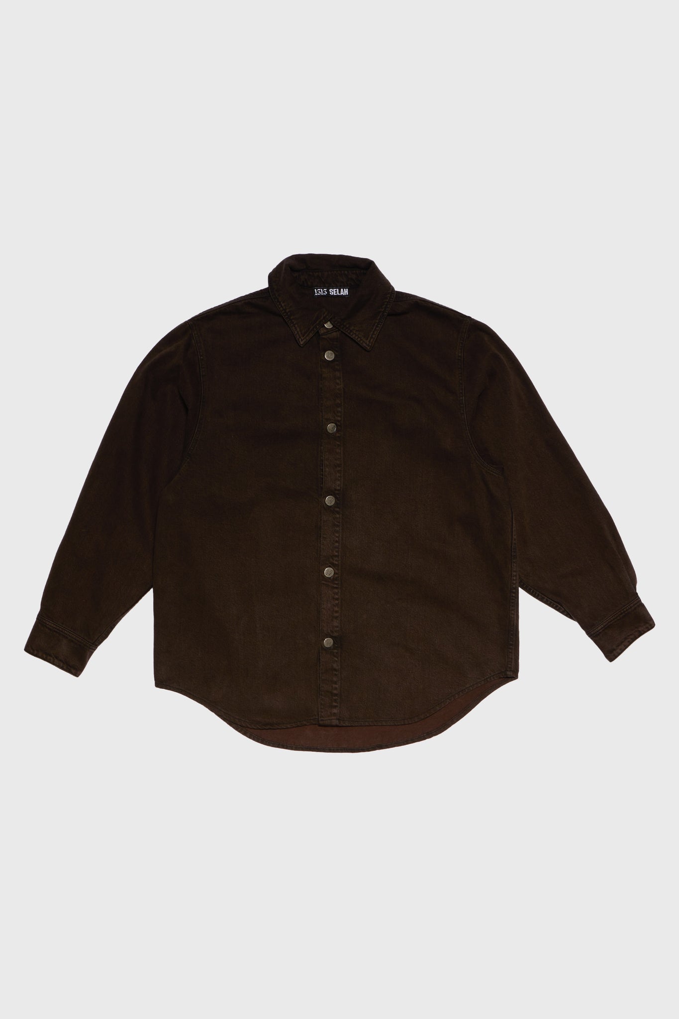 DENIM OVERSHIRT BROWN (RE-DYE)