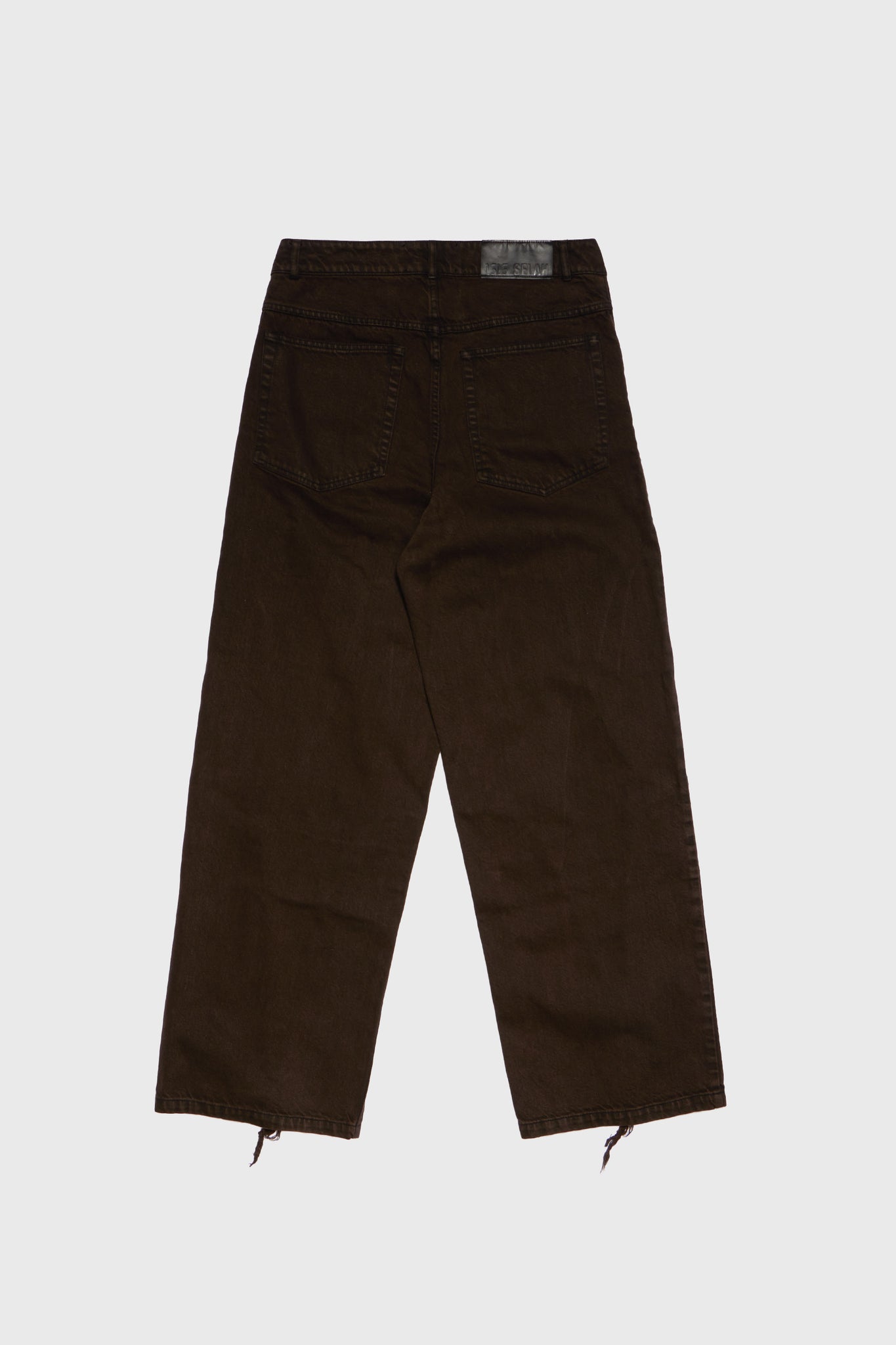 DIAMANTE DENIM PANTS BROWN (RE-DYE)